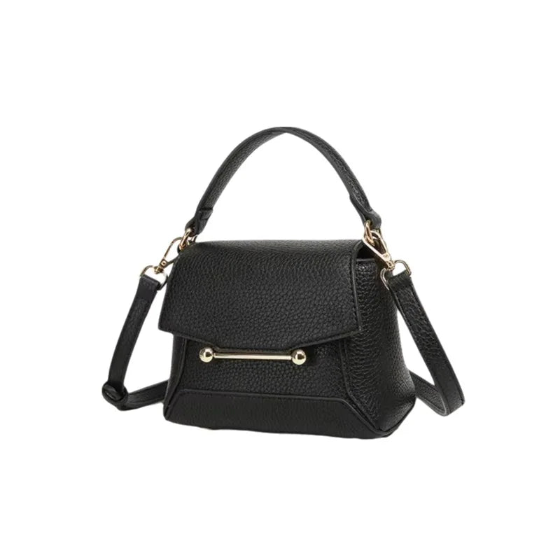 Chic Metal Bar Flap Crossbody