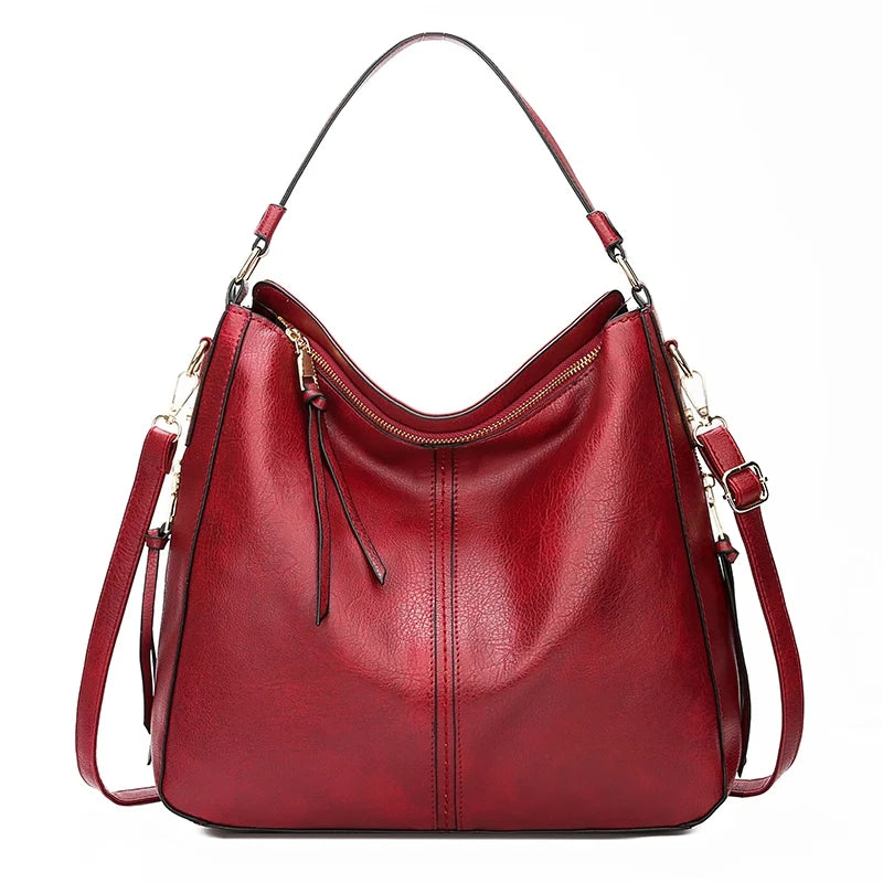 Multi-Way Pebbled Leather Handbag