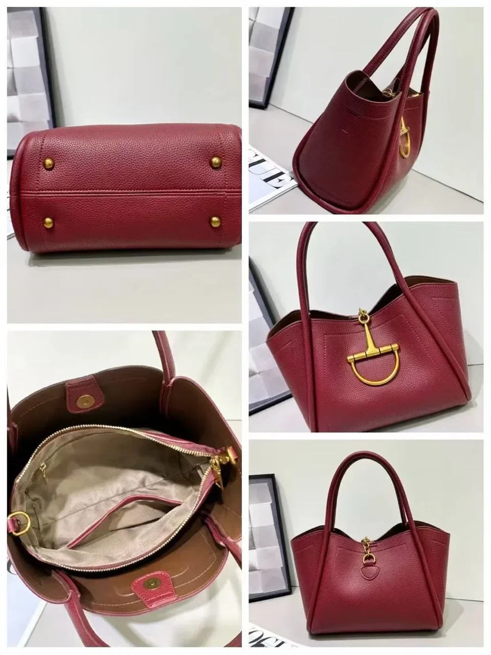 Designer Leather Tote & Crossbody Bag
