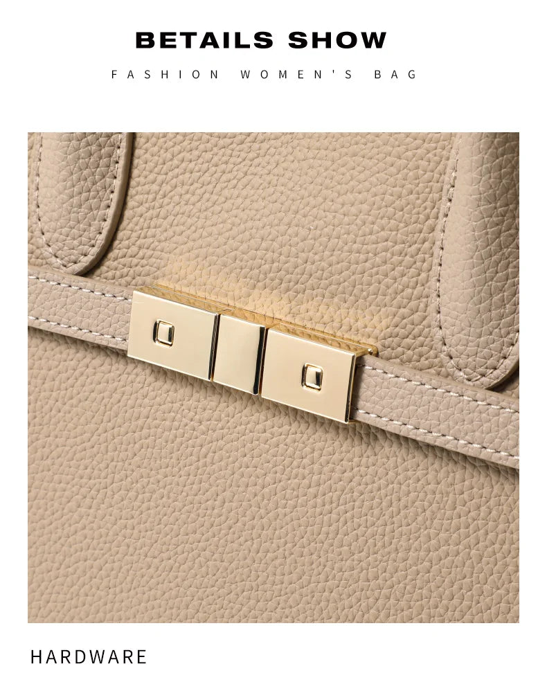 Structured Leather Shoulder Bag