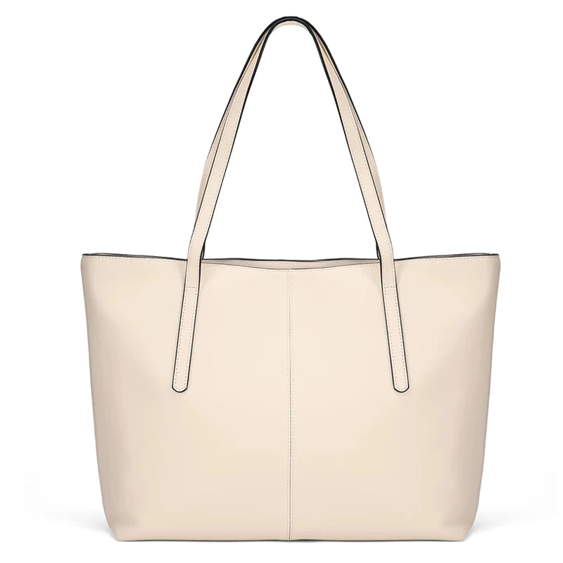 Designer Leather Shoulder Tote Bag
