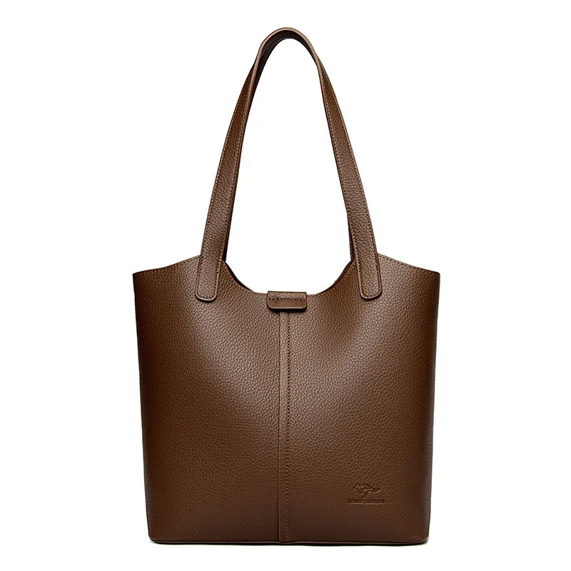 Genuine Leather Casual Tote Bag
