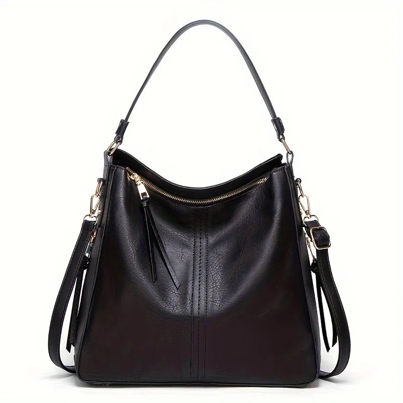 Vintage Style Multi-Way Leather Handbag