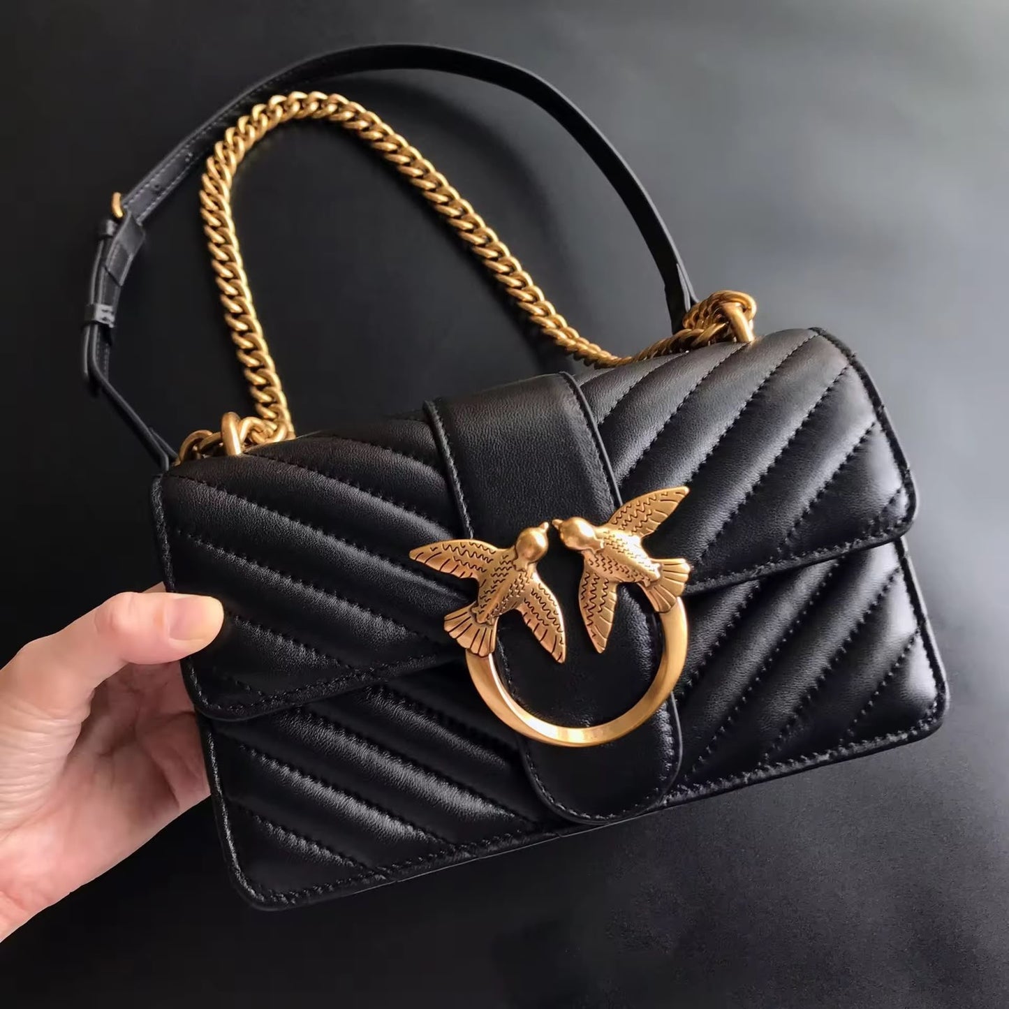Premium Stylish Gold-Buckle Sling Bag