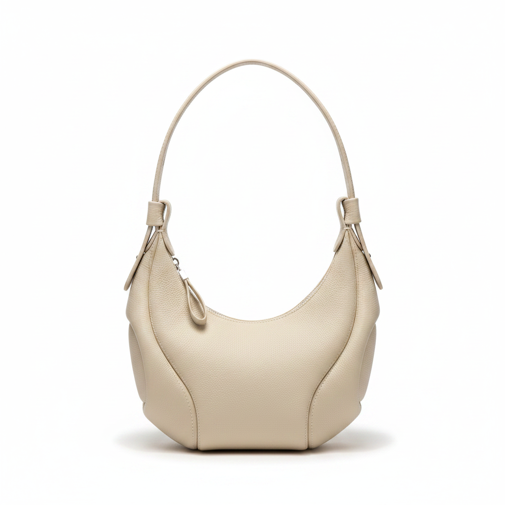 Soft Leather Hobo Shoulder Bag