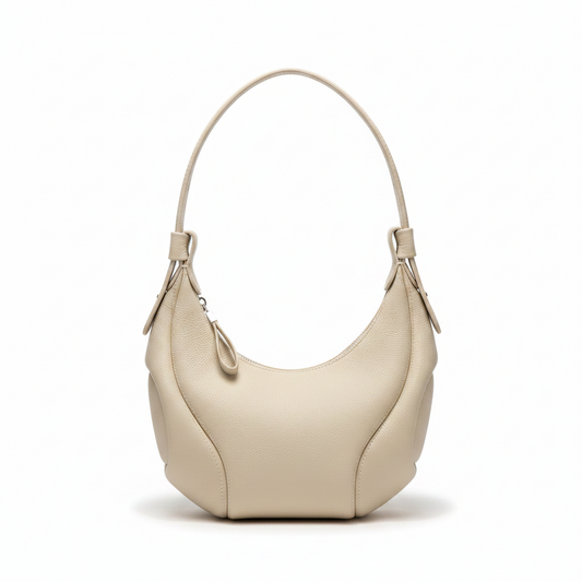 Soft Leather Hobo Shoulder Bag