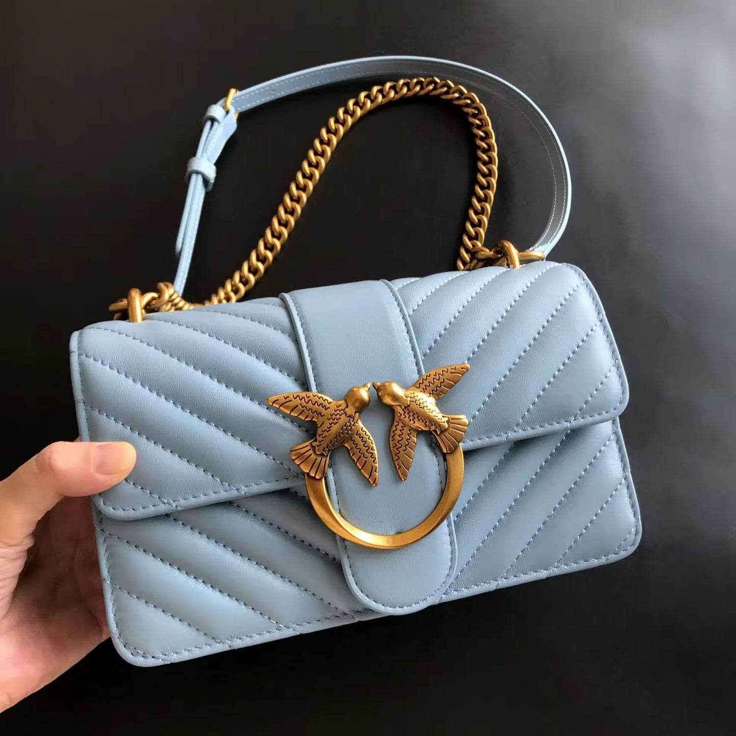 Premium Stylish Gold-Buckle Sling Bag