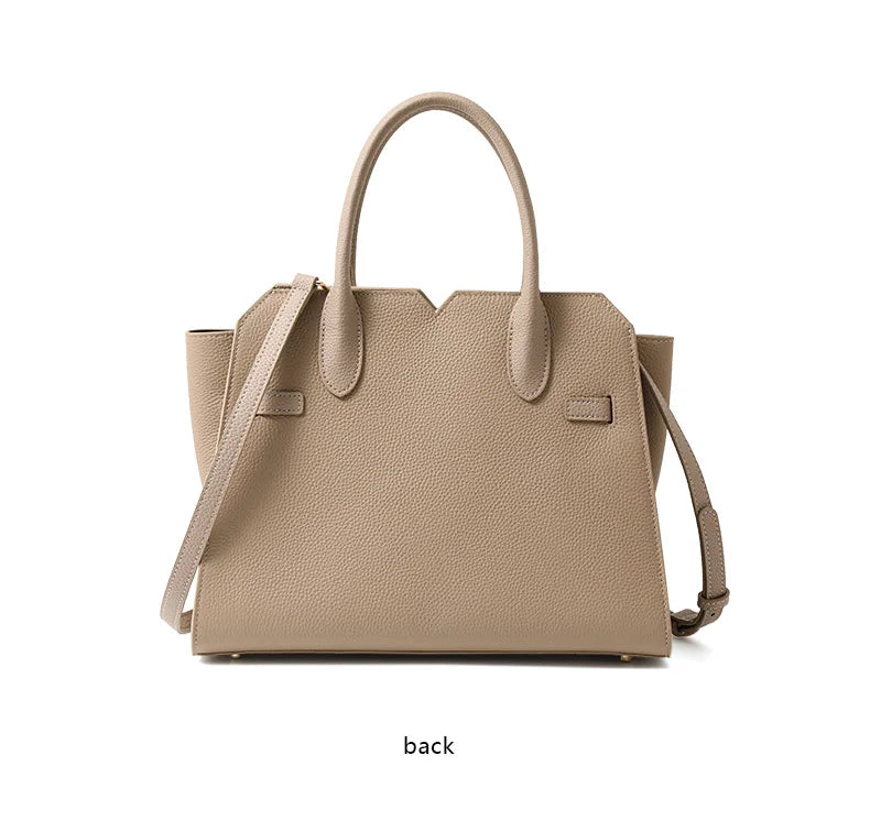 Structured Leather Shoulder Bag