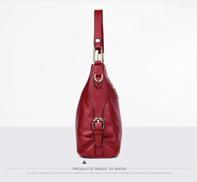 Soft Leather Casual Handbag