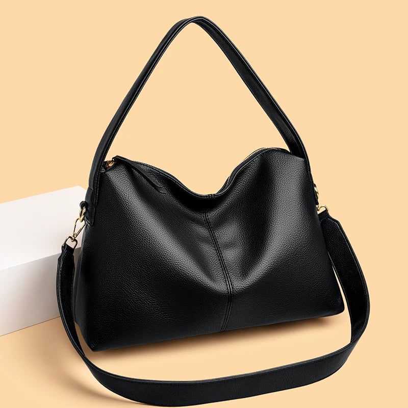 Casual Multi-Way Leather Handbag