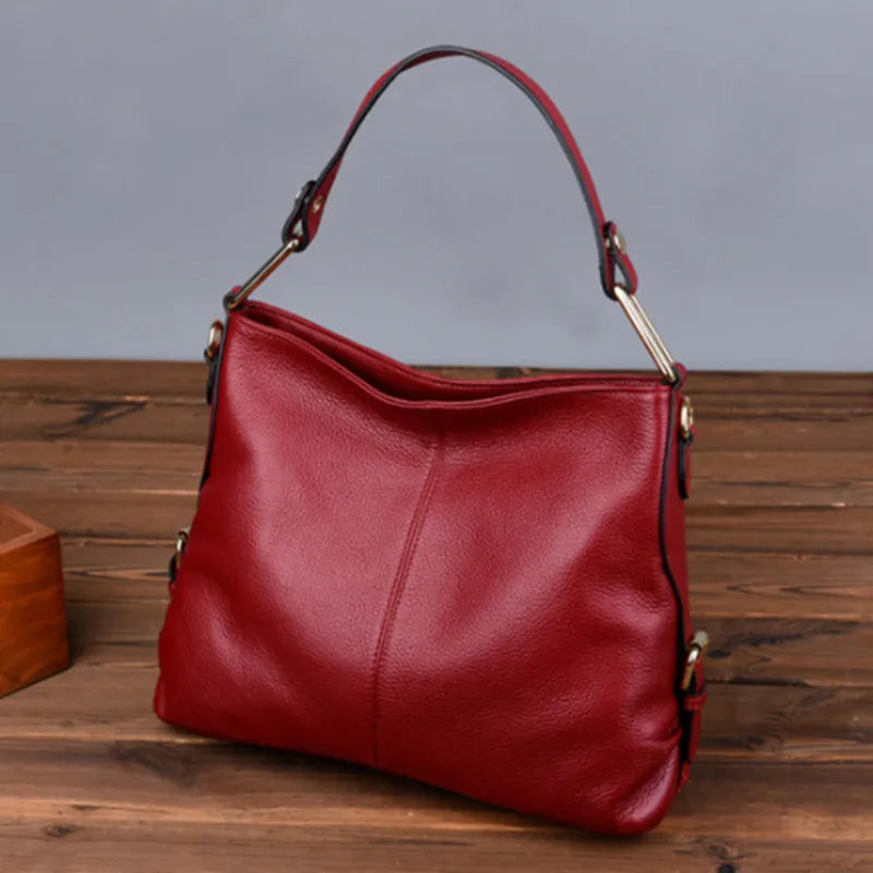 Soft Leather Casual Handbag