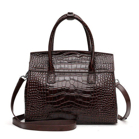 Glossy Crocodile Texture Tote Bag