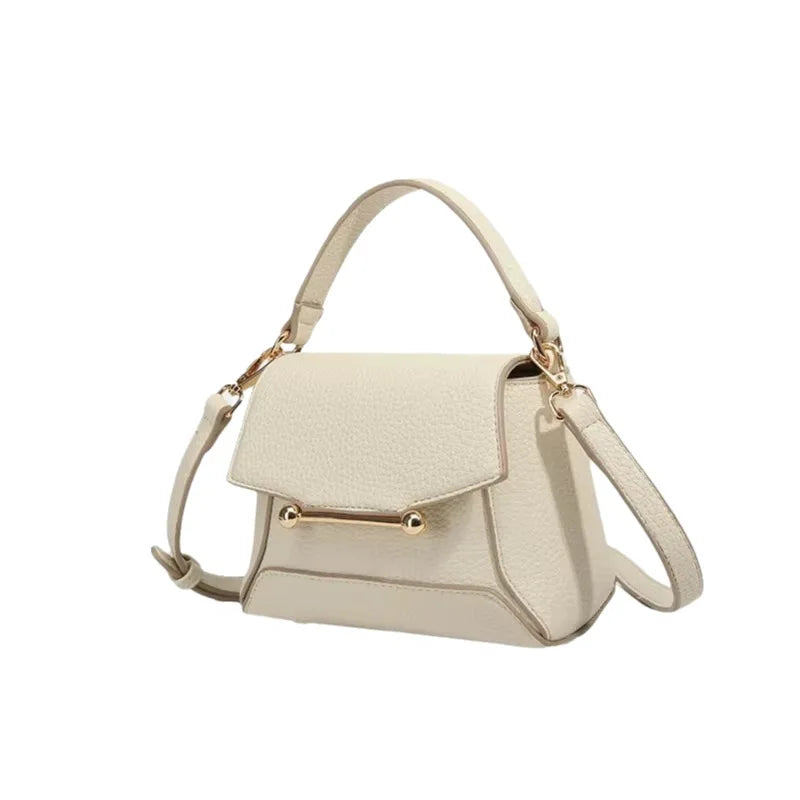 Chic Metal Bar Flap Crossbody