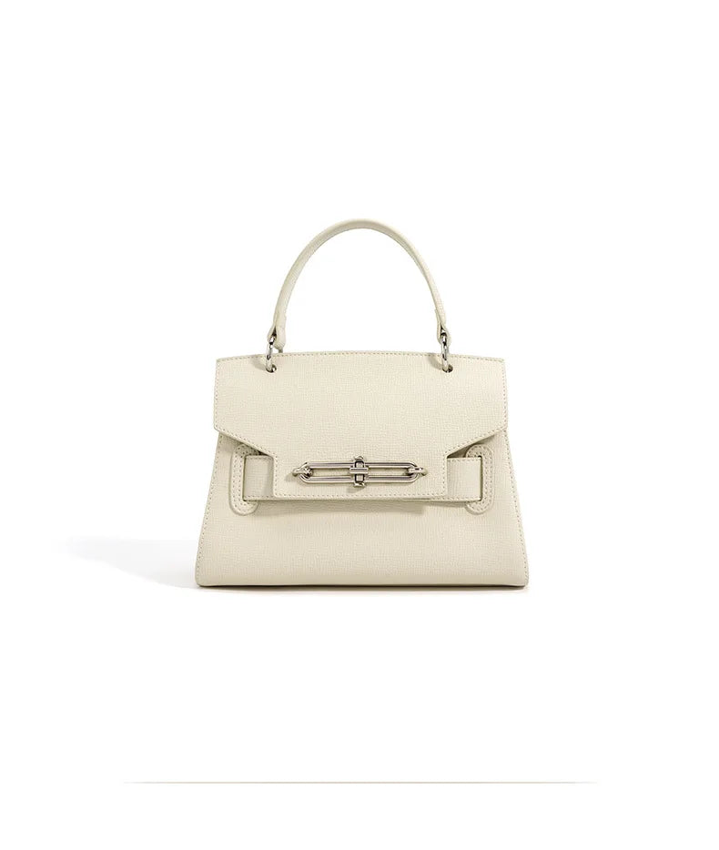Classic Formal Handbag with Silver Hardware