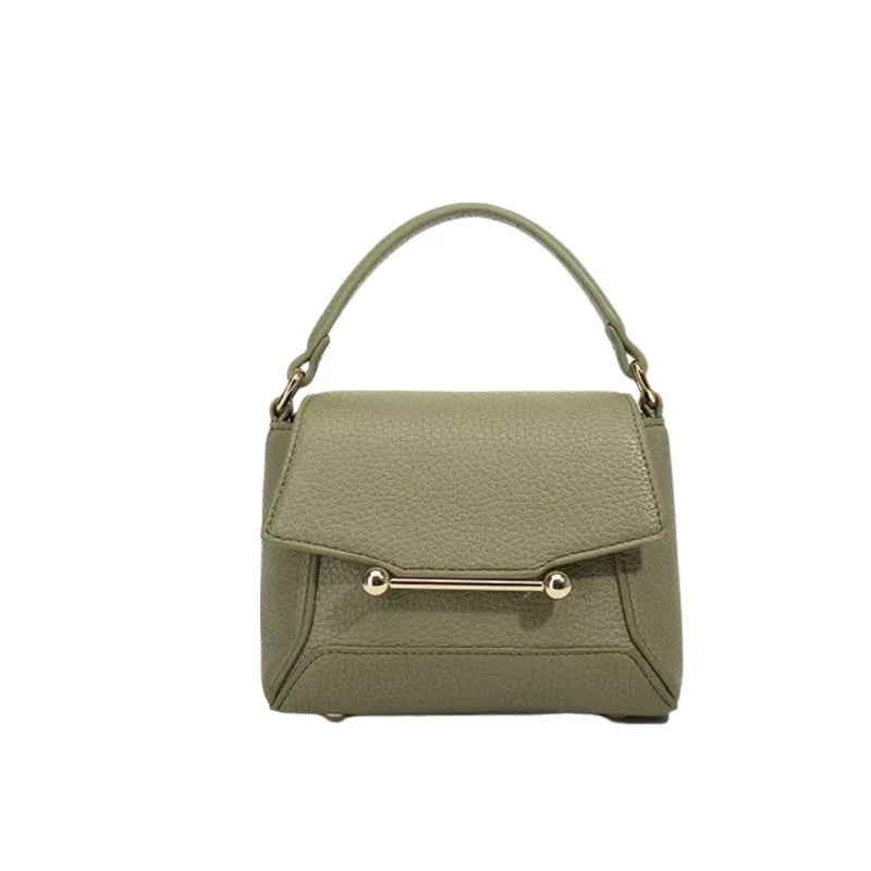 Chic Metal Bar Flap Crossbody