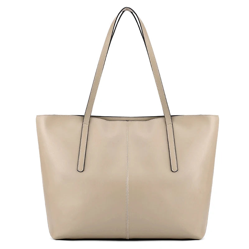 Designer Leather Shoulder Tote Bag