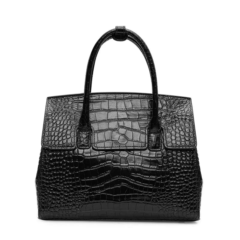 Glossy Crocodile Texture Tote Bag