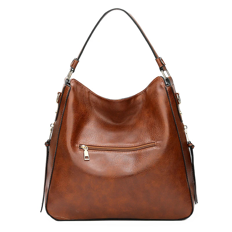 Multi-Way Pebbled Leather Handbag