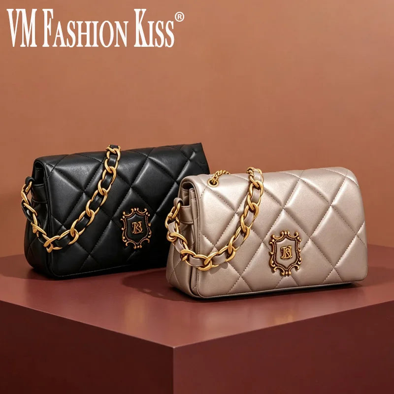 Quilted Diamond Chain Shoulder Bag