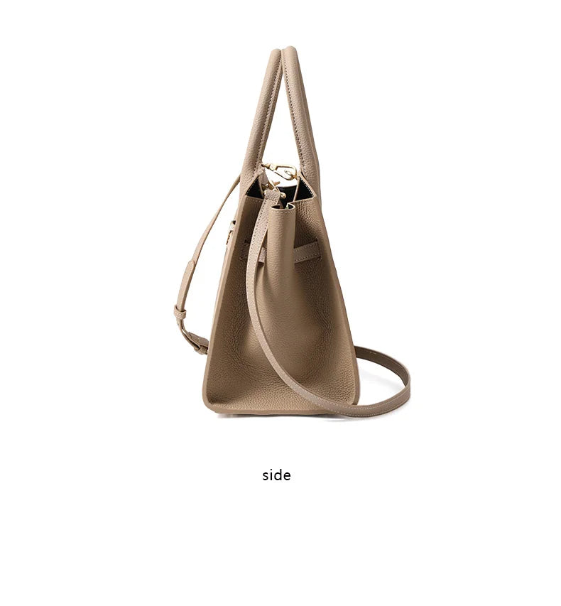 Structured Leather Shoulder Bag