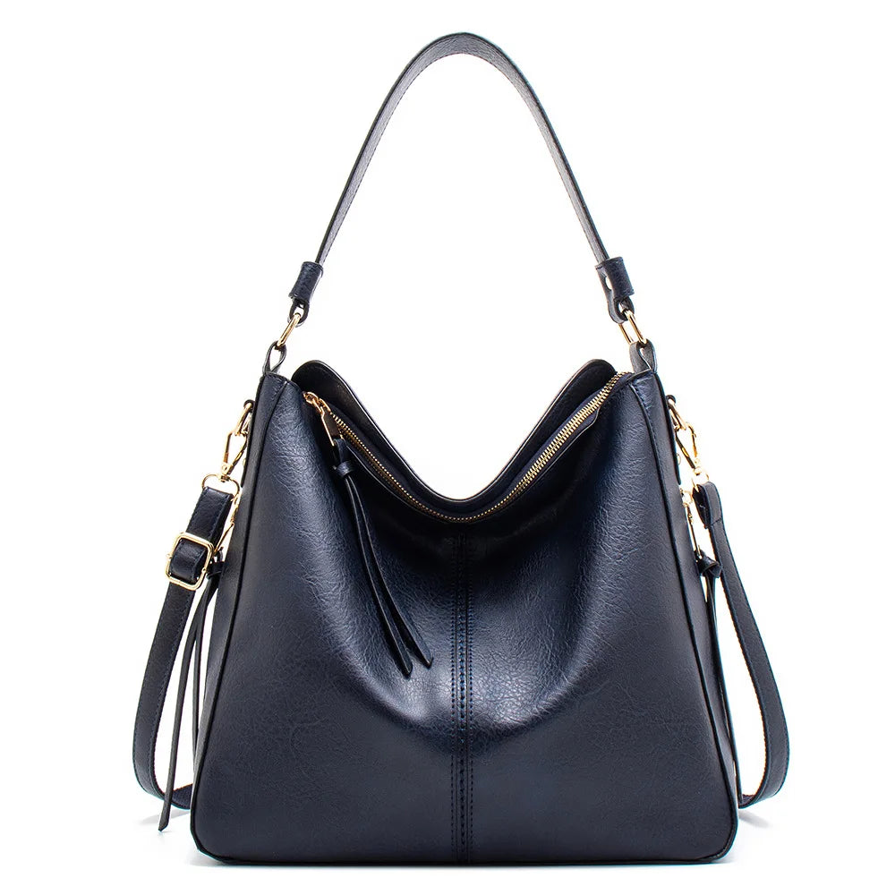 Multi-Way Pebbled Leather Handbag