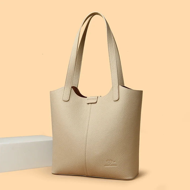 Genuine Leather Casual Tote Bag