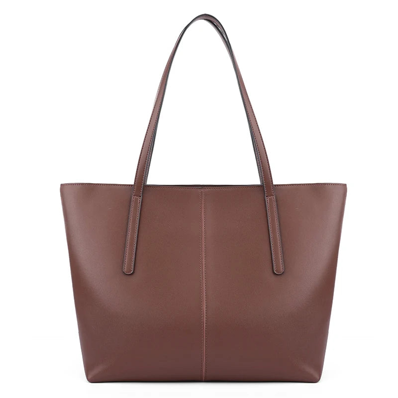 Designer Leather Shoulder Tote Bag