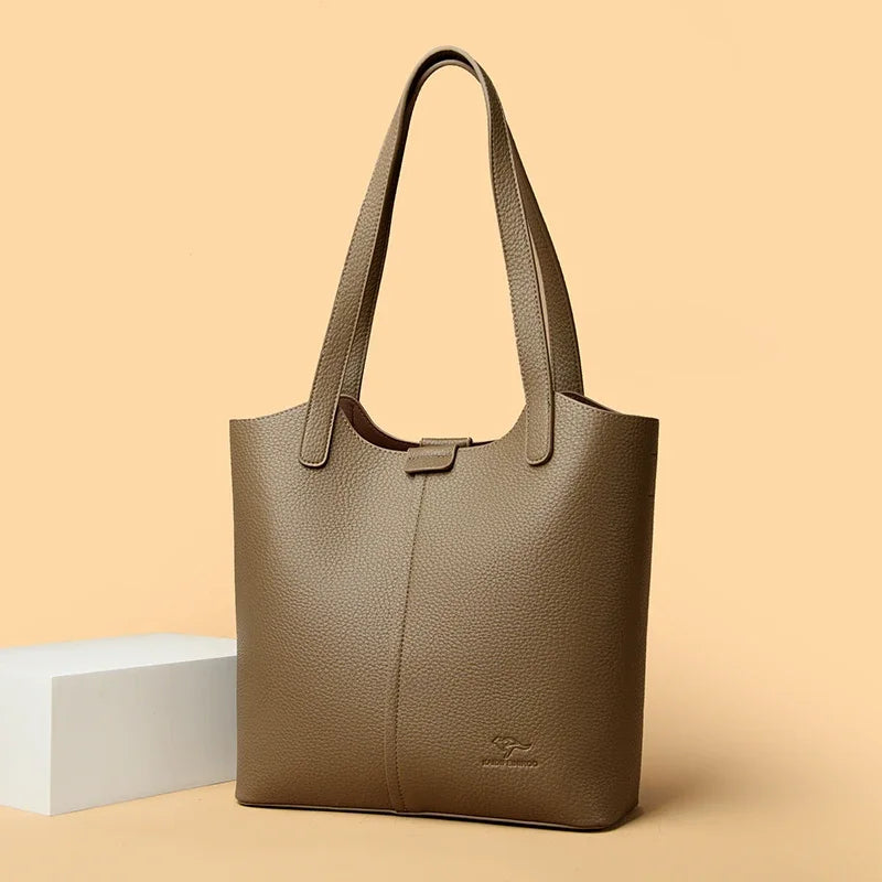 Genuine Leather Casual Tote Bag