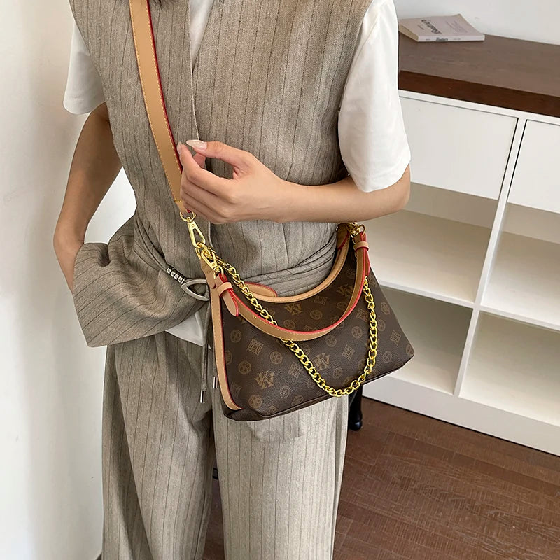 luxury shoulder bag with letter logo