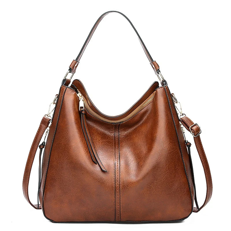 Multi-Way Pebbled Leather Handbag