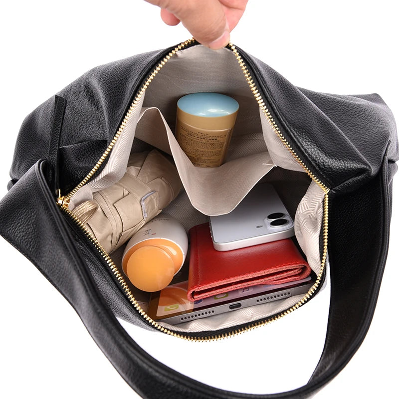 Casual Multi-Way Leather Handbag