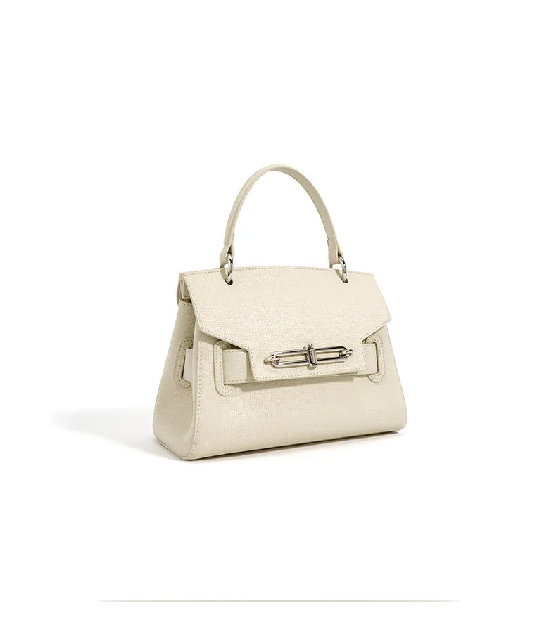 Classic Formal Handbag with Silver Hardware