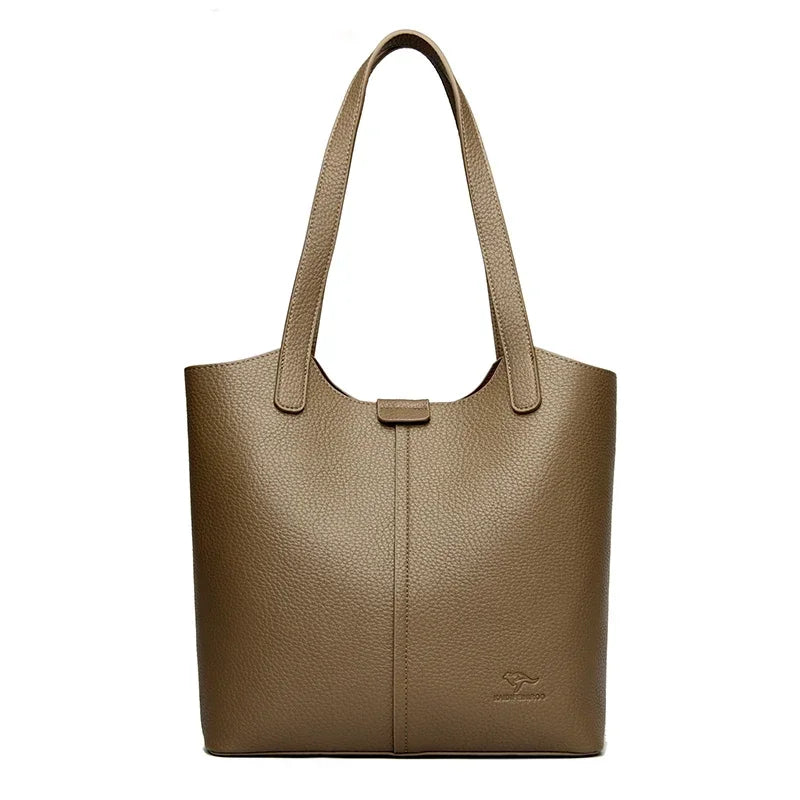 Genuine Leather Casual Tote Bag
