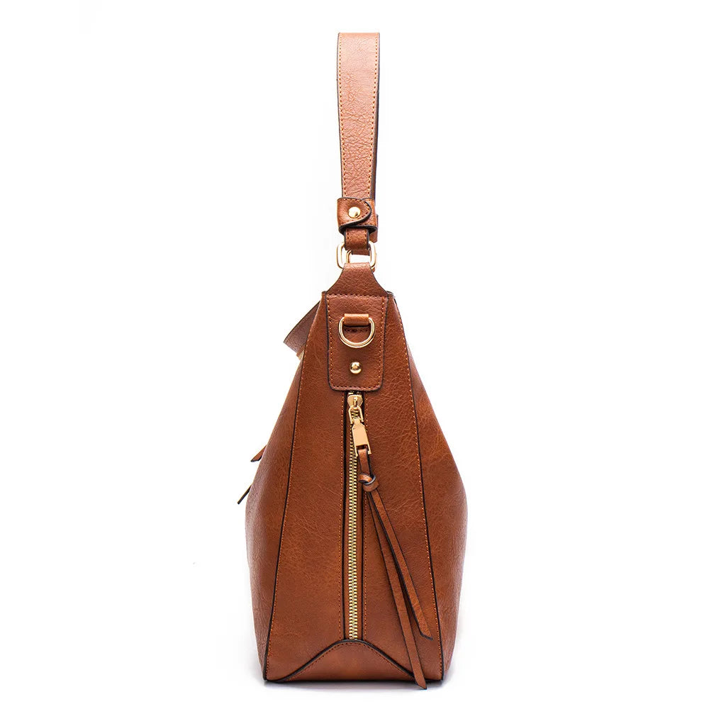 Vintage Style Multi-Way Leather Handbag