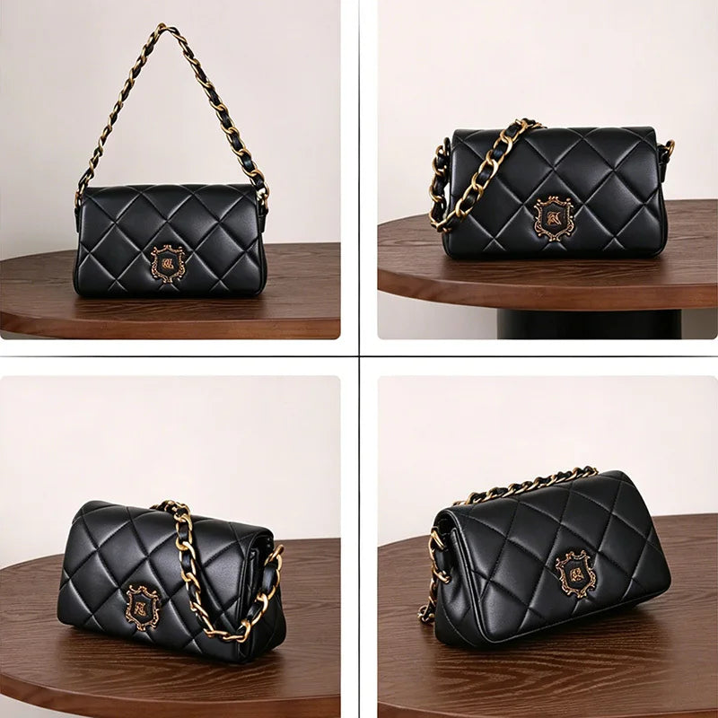Quilted Diamond Chain Shoulder Bag