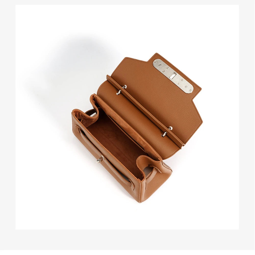 Classic Formal Handbag with Silver Hardware