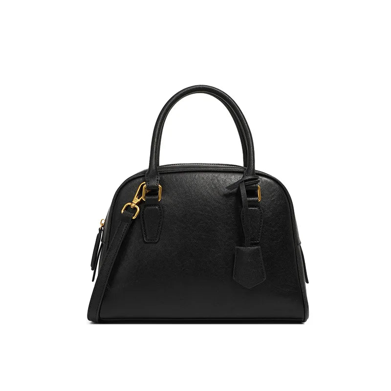 Top Handle Leather Handbag