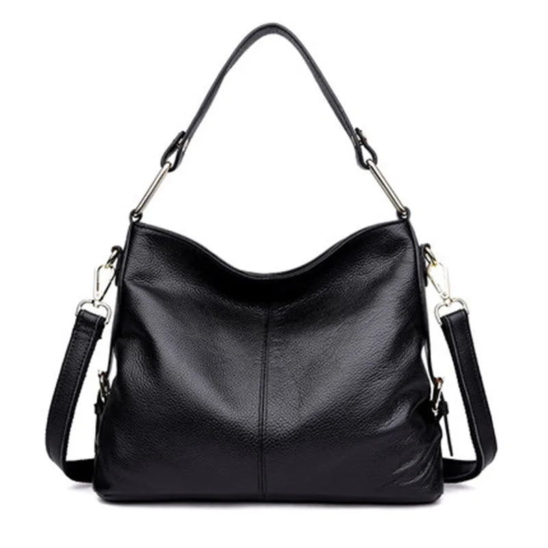 Soft Leather Casual Handbag