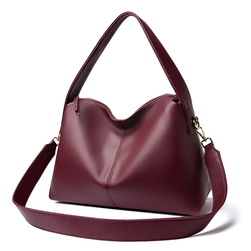 Casual Multi-Way Leather Handbag