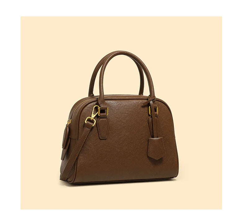 Top Handle Leather Handbag