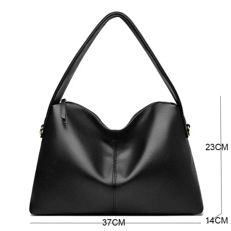 Casual Multi-Way Leather Handbag