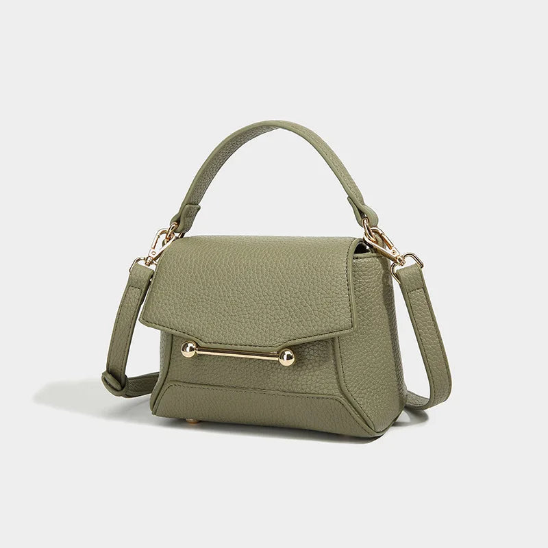 Chic Metal Bar Flap Crossbody
