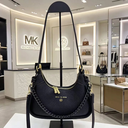 2026  Michael Kors Ladies' Classic Fashion Crossbody Bag MK Alphabet Chain Casual Versatile Outward Commuter Travel Bag