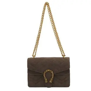 Luxury Flap Bag with Metallic Clasp