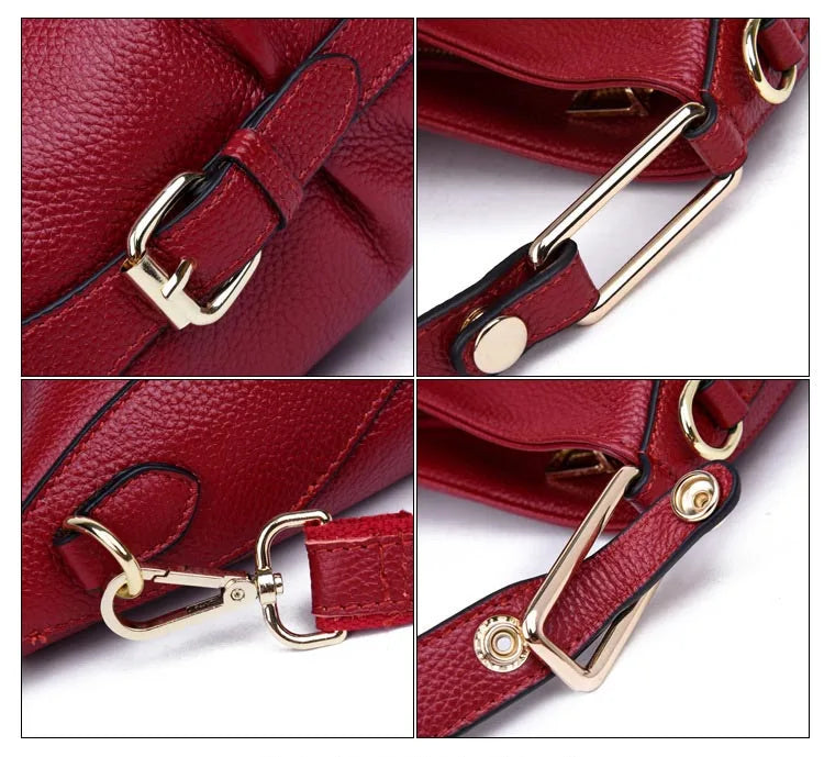 Soft Leather Casual Handbag
