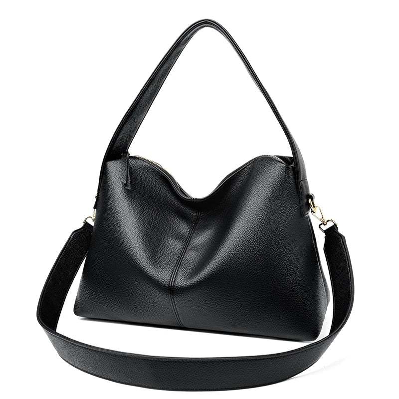 Casual Multi-Way Leather Handbag