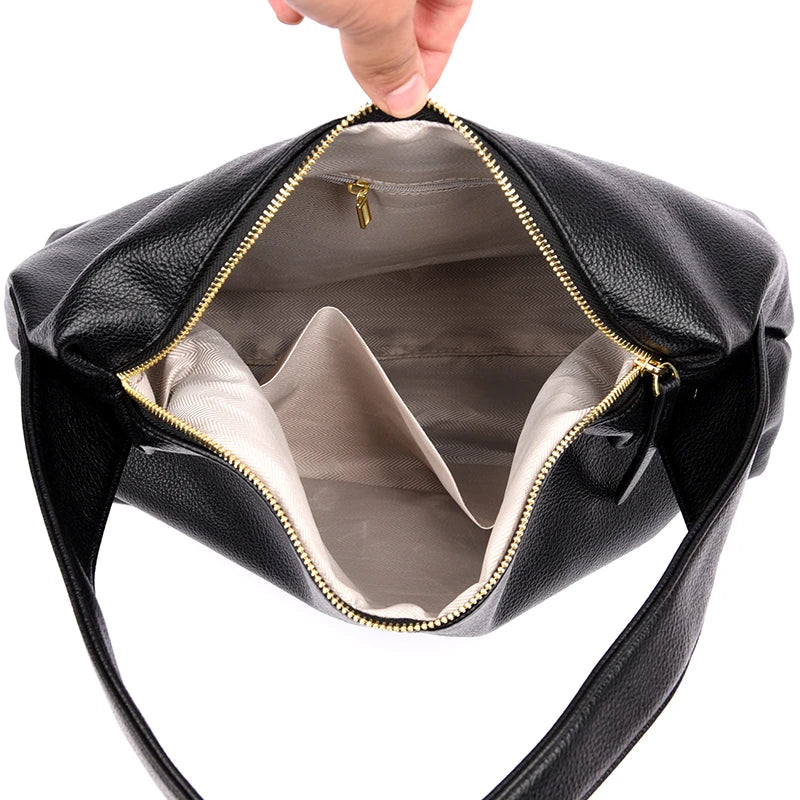 Casual Multi-Way Leather Handbag