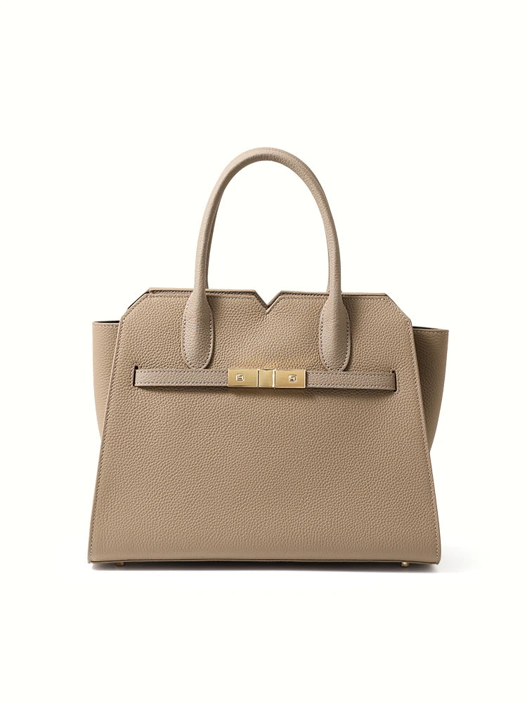 Structured Leather Shoulder Bag
