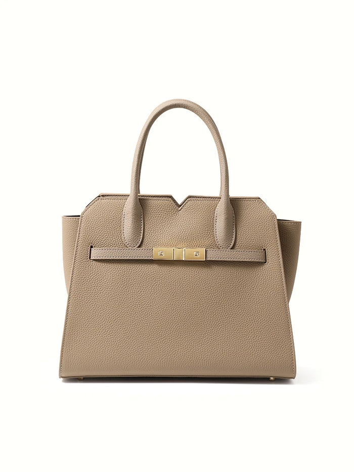 Structured Leather Shoulder Bag