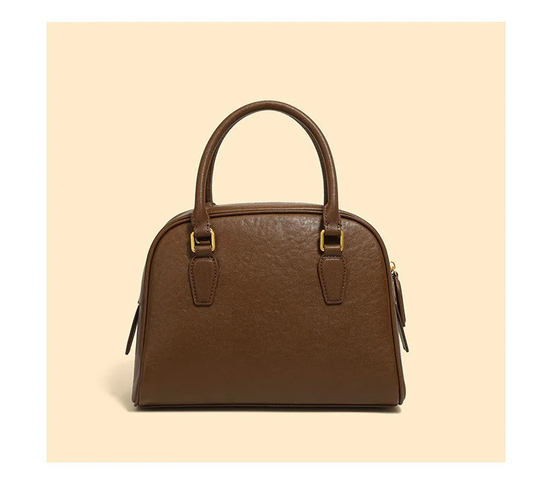 Top Handle Leather Handbag